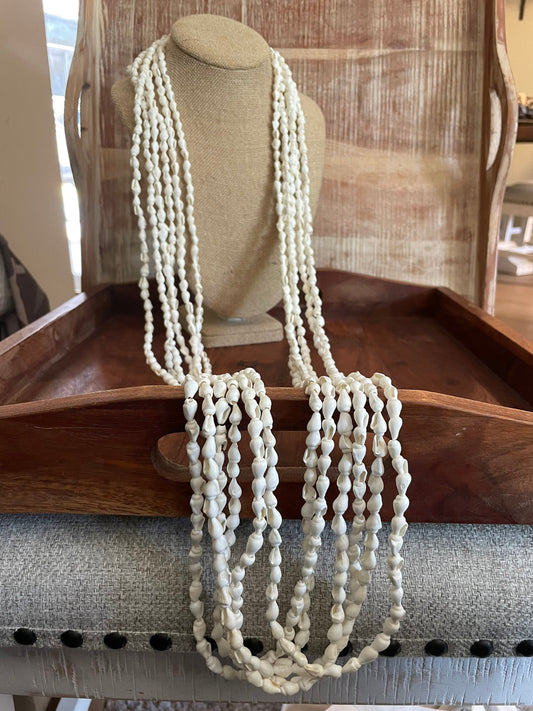 Handcrafted Nasa Shell Lei Necklace Set – Polynesian Island Wear