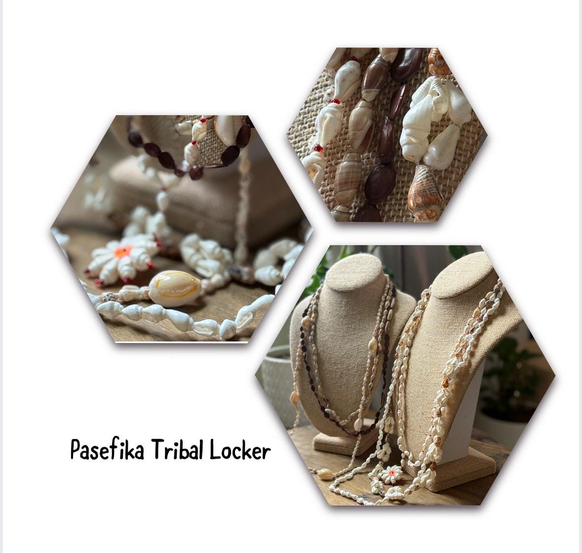 Seashell Lei Set: Polynesian Celebration Necklace Collection