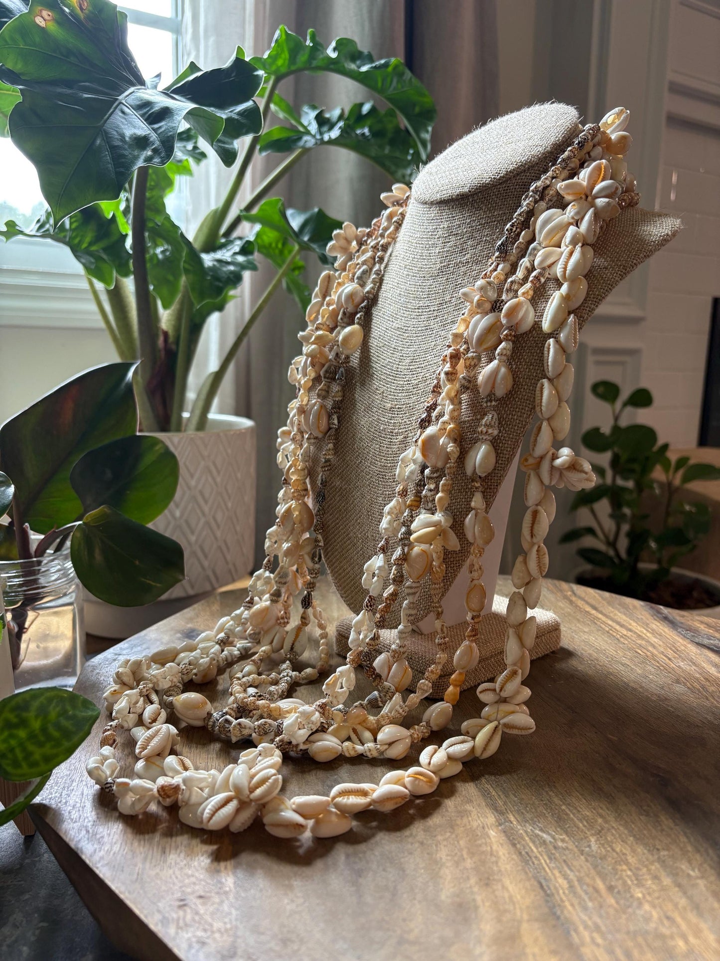 Seashell Lei Set: Authentic Hawaiian Celebration Leis, 6 Piece