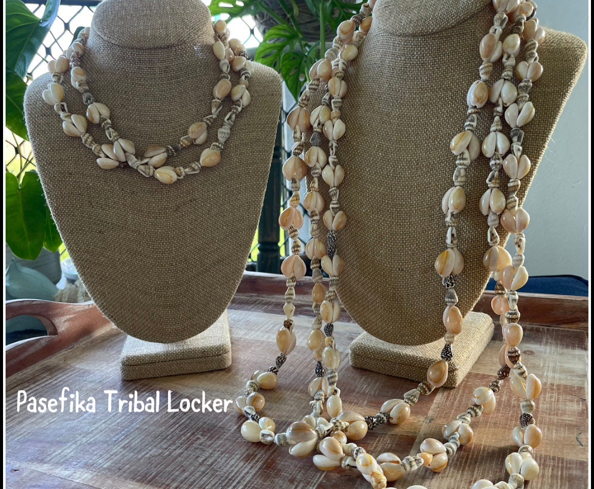 Cowrie Shell Lei Necklace Set – Traditional Hawaiian Jewelry