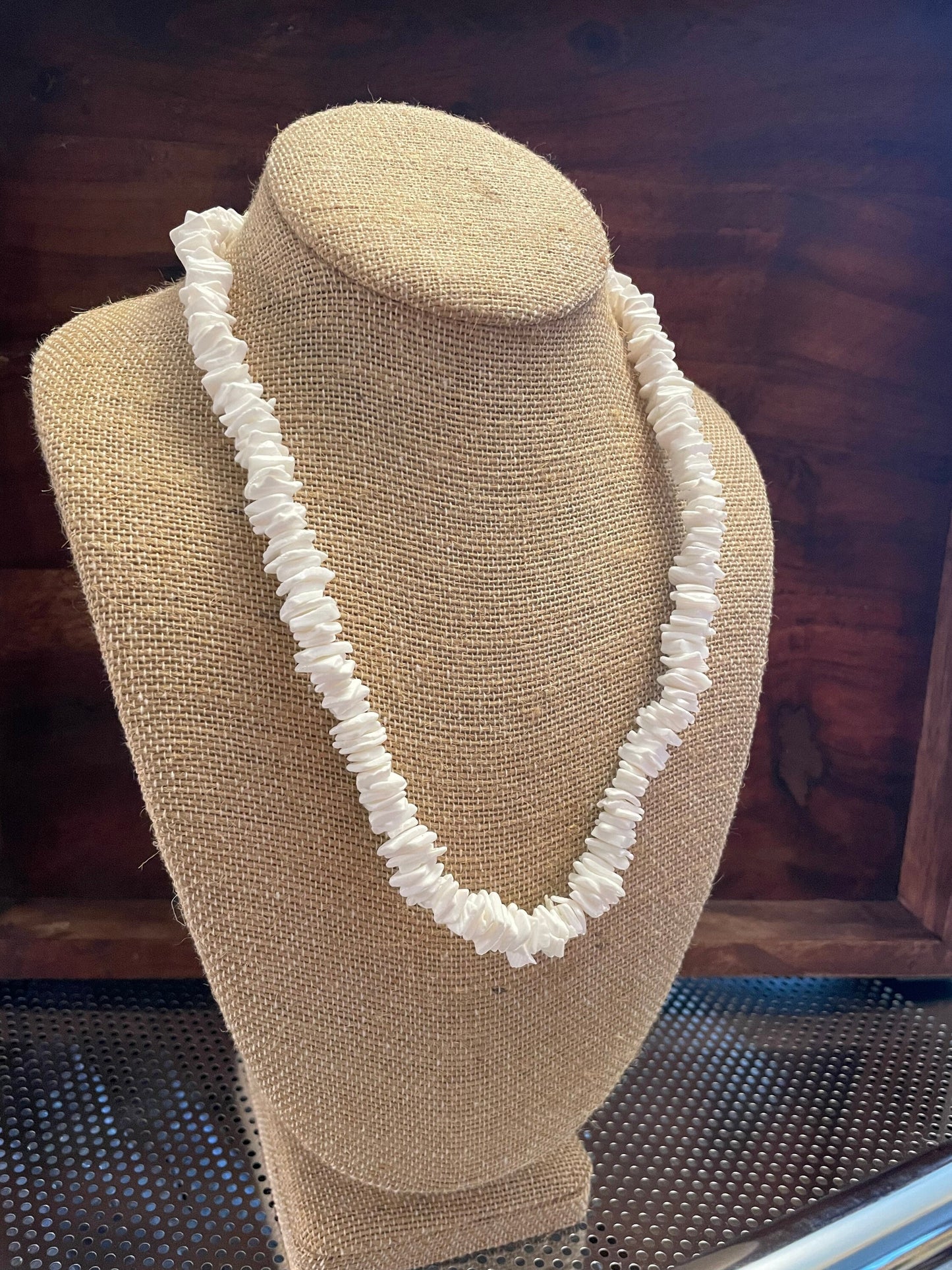 White Puka Shell Necklace - Classic Beach Jewelry (21")