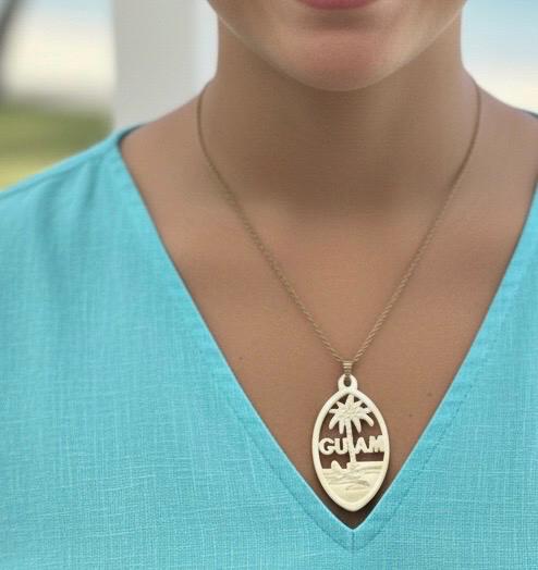 Hand Carved Bone Guam Sling Stone Seal Pendant and Necklace –  Guåhan and CHamoru Pride