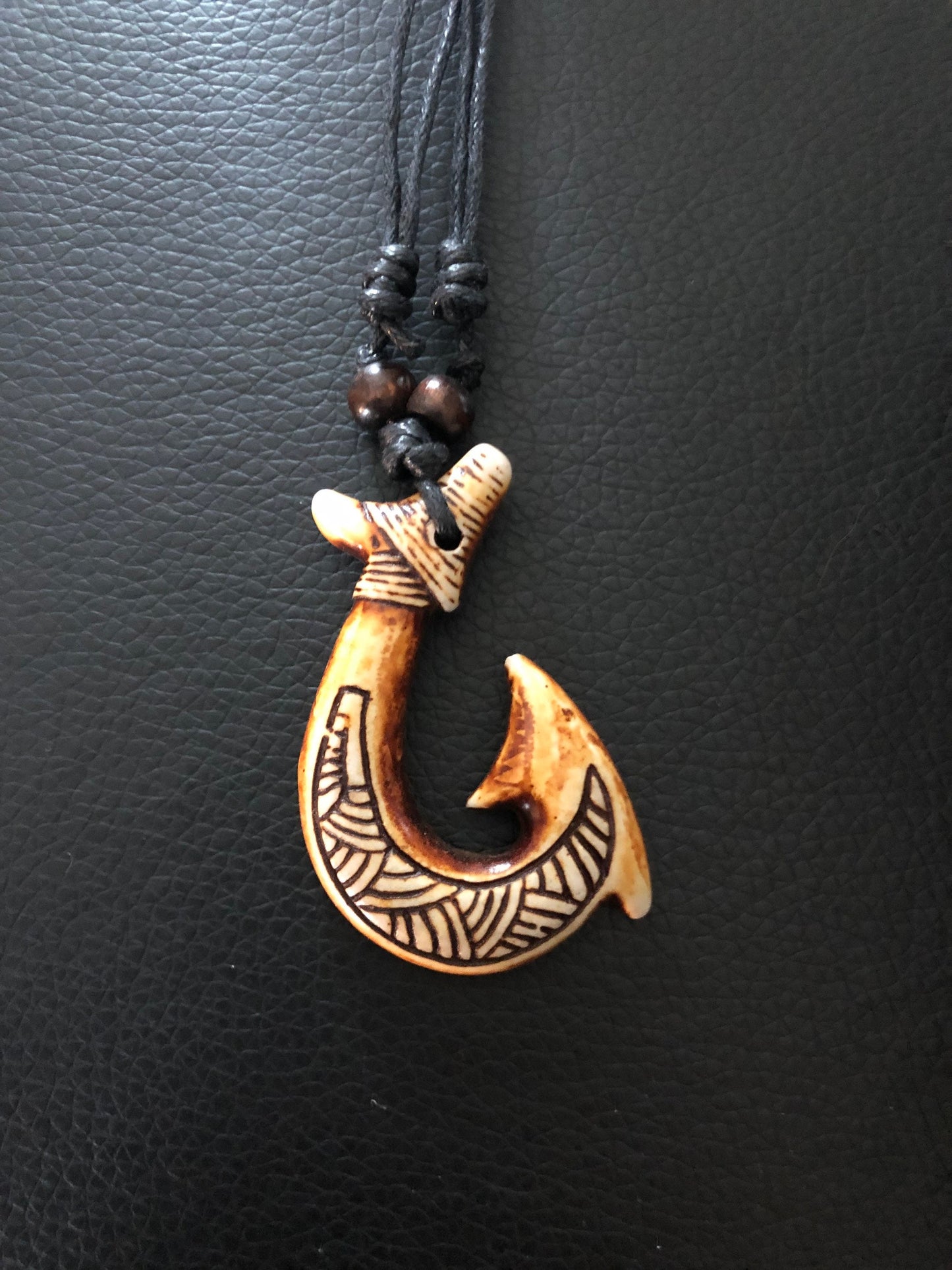 Rustic Polynesian Handcrafted Hei Makau Adjustable Necklace