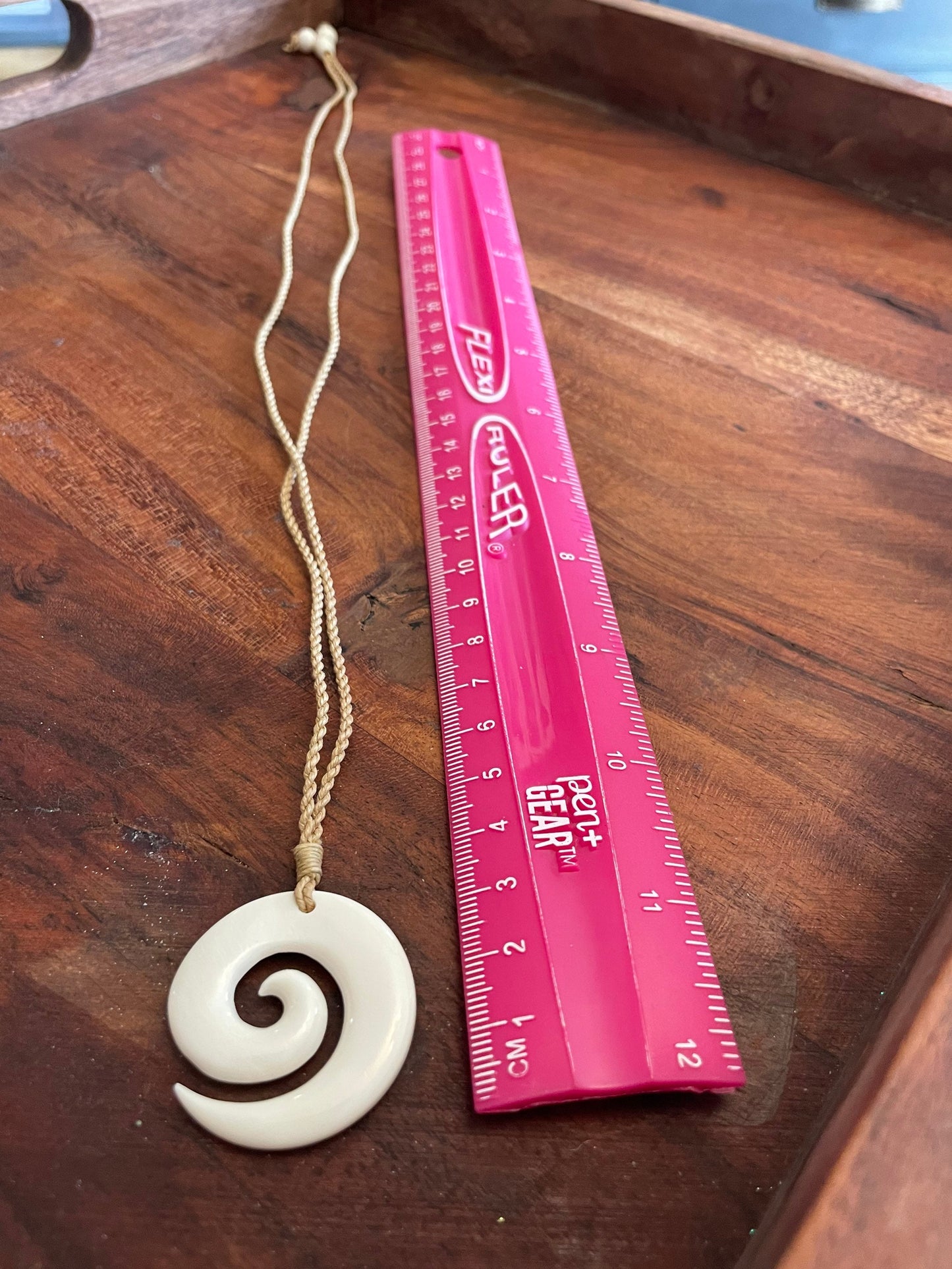 Hand Carved Buffalo Bone Koru Necklace – Māori New Zealand Fern Pendant