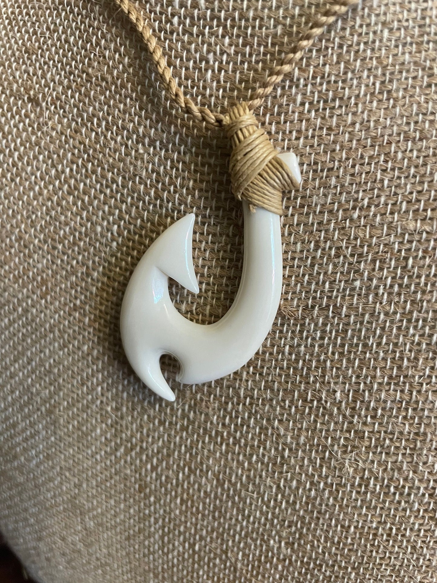 Handsome Masculine Warrior’s Makau - Pasefika Protection Symbol- Adjustable Necklace on Surfers Cord