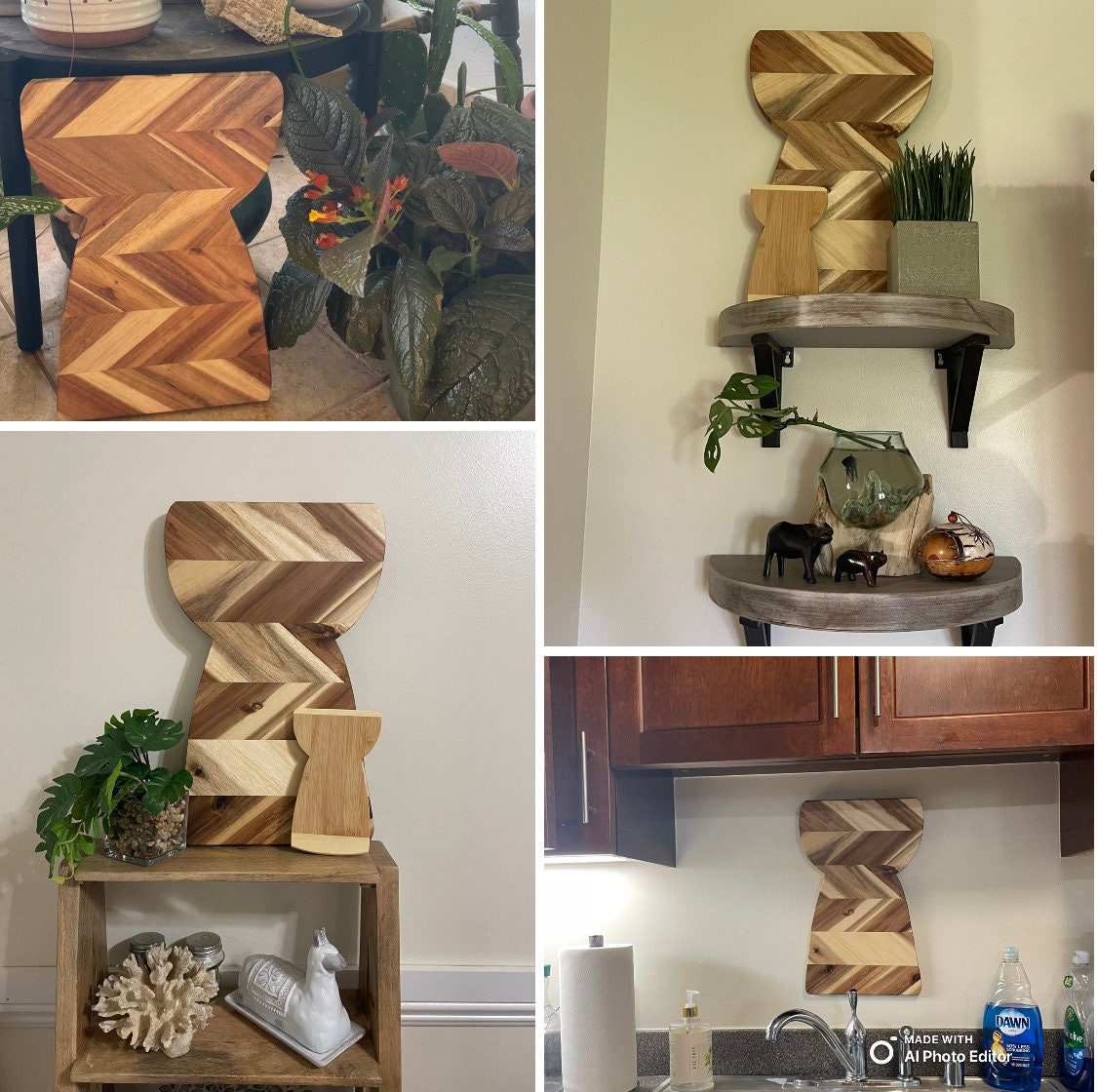 Solid Wood Latte Stone Plaque – Chamorro Guam Wall Decor