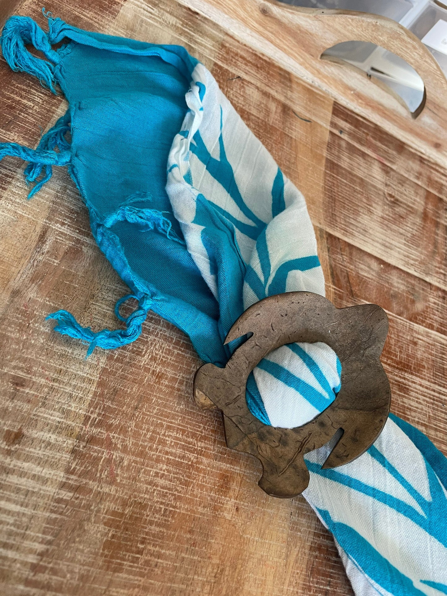 Set of 2 Authentic Turtle Coconut Hawaiian Buckle for Lava Lava or Sarong Cover-Up