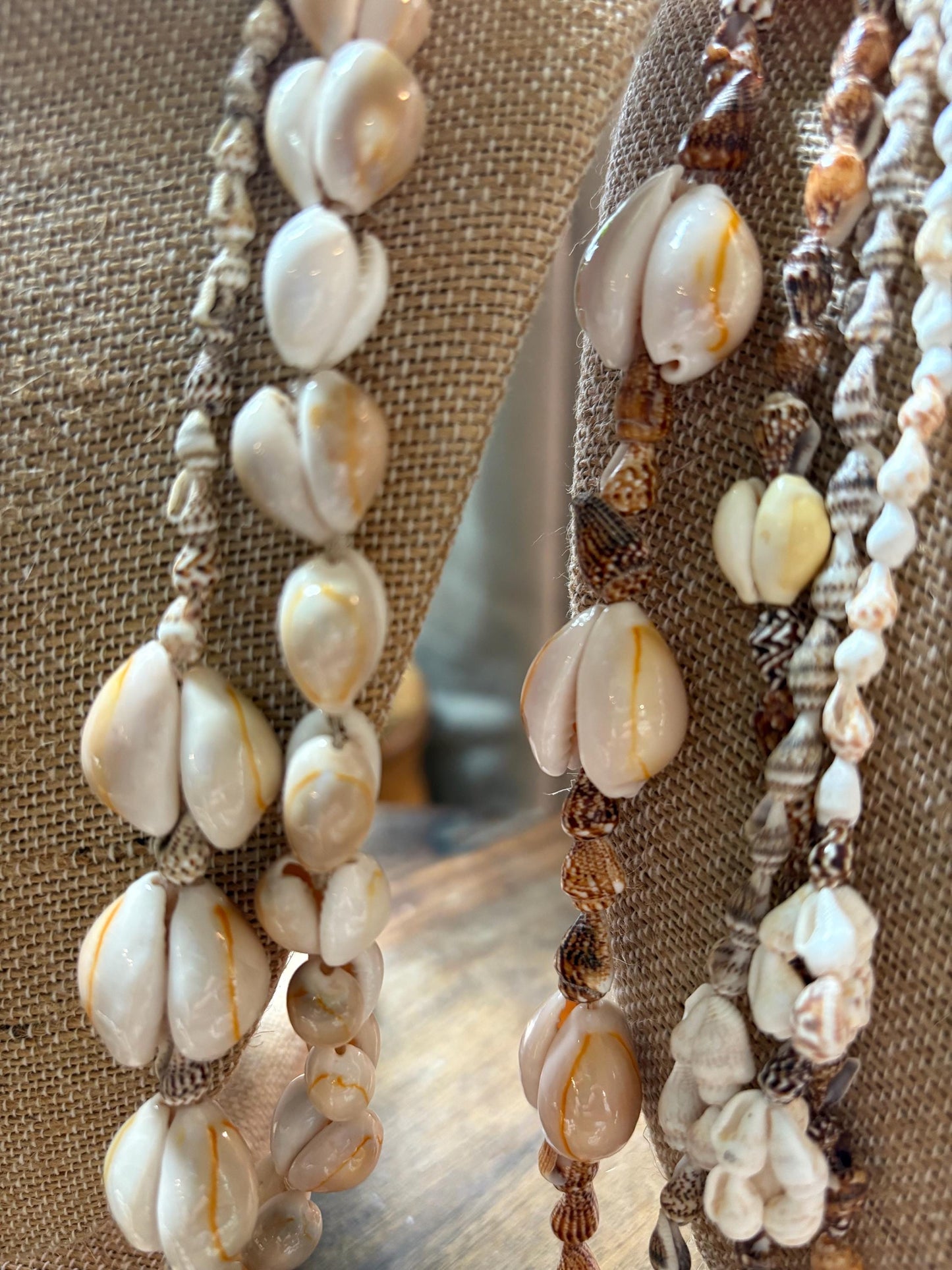 Cowrie Shell Lei Set: Authentic Pacific Island Celebration Necklaces