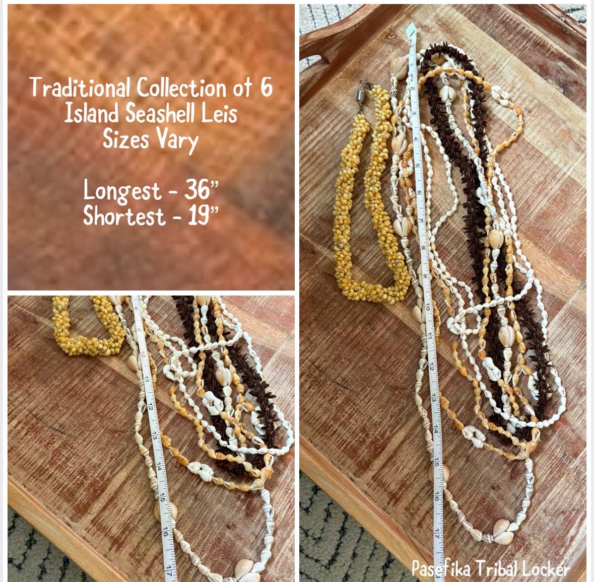Seashell Lei Set: Authentic Pacific Ocean Shells, Celebration Leis