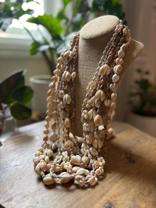 Cowrie Shell Lei Set: Authentic Pacific Island Celebration Necklaces