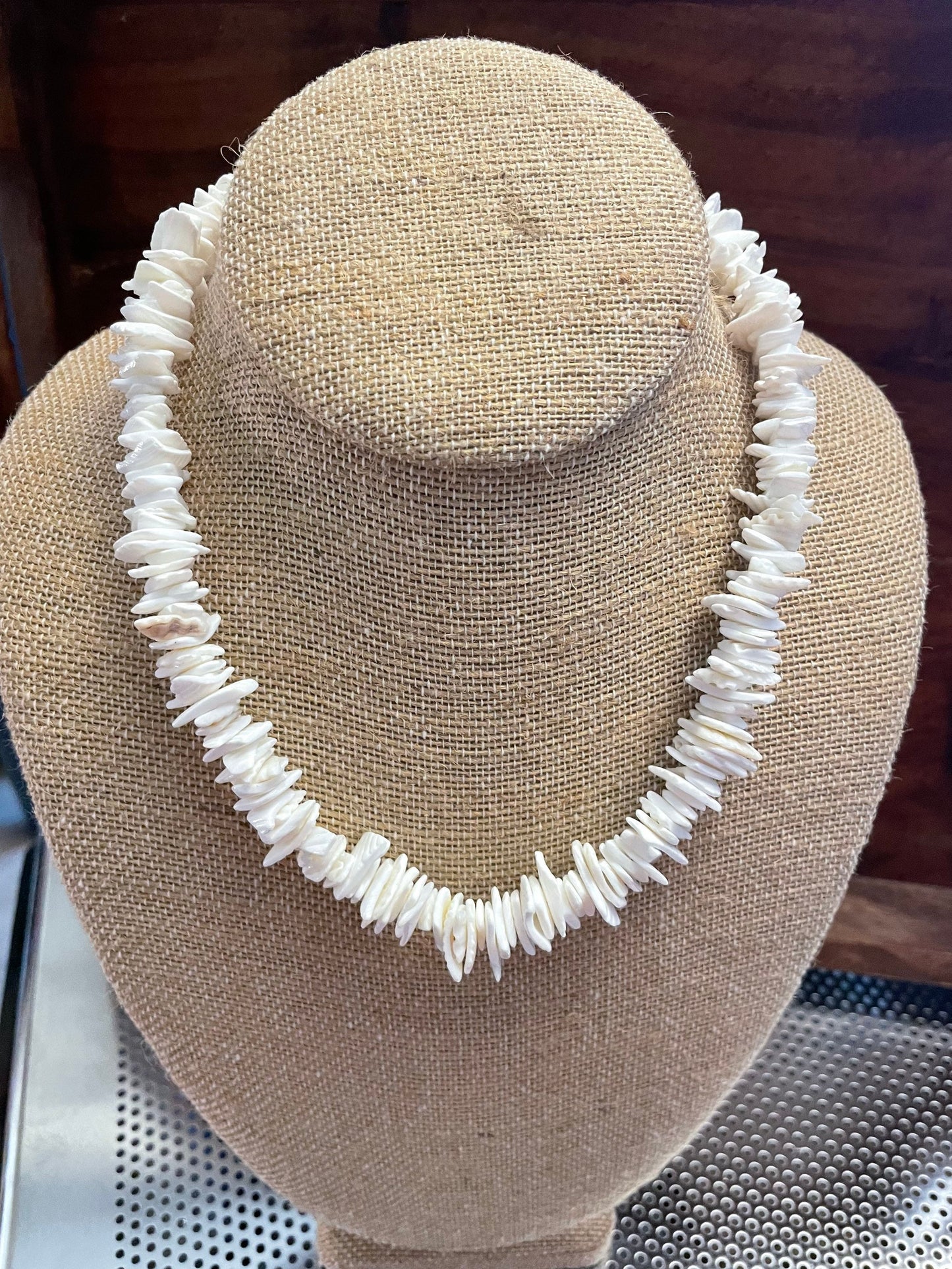 The Original White Chipped Puka Shell Necklace - Popular Preppy Boho Style