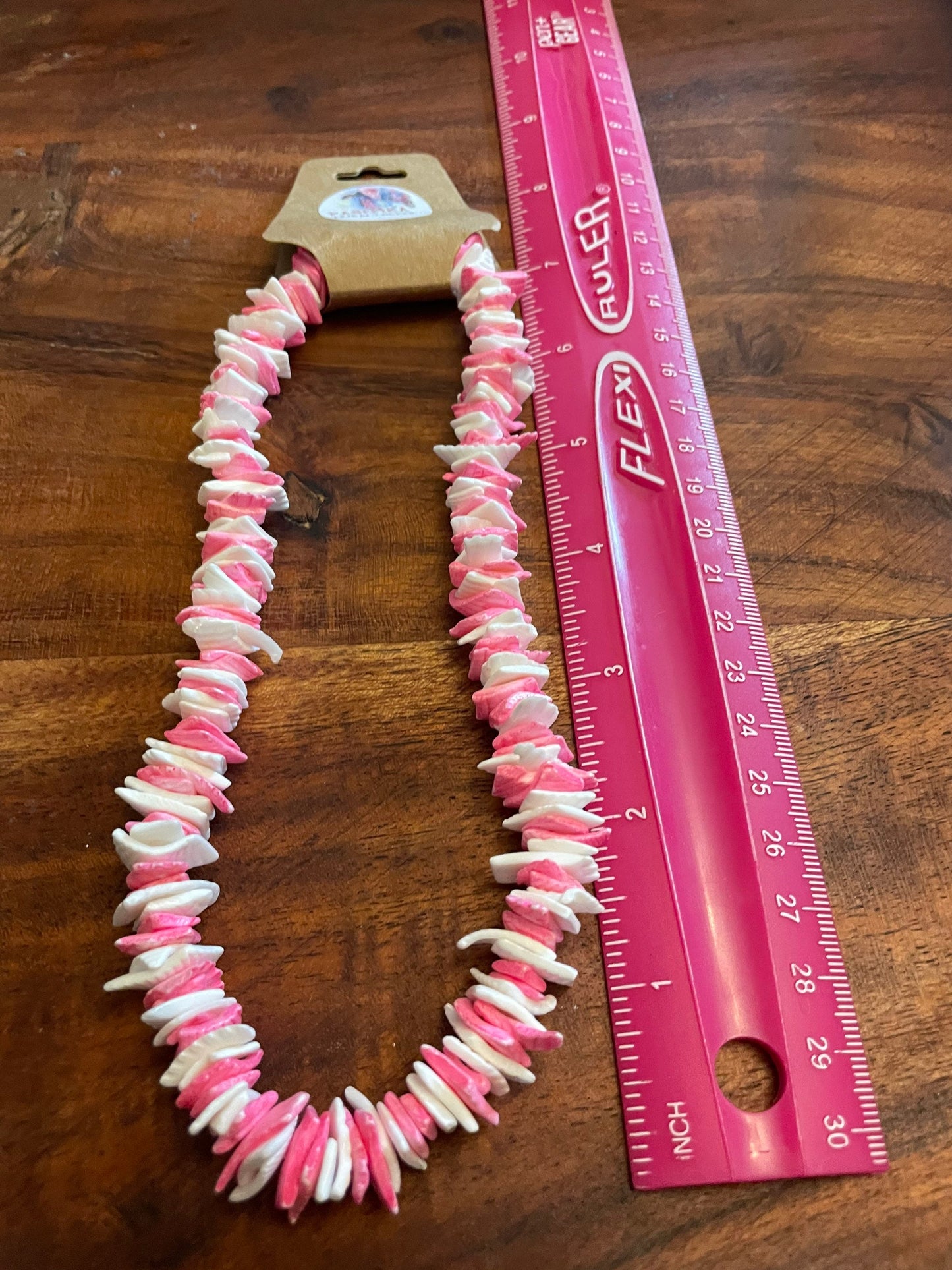 Chic Feminine Pink and White Classic Puka Shell Necklace
