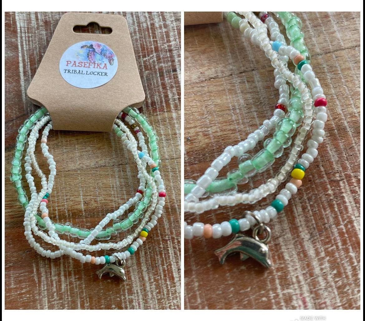 Beachy Seed Bead Bracelet Lot – Handmade Boho Jewelry