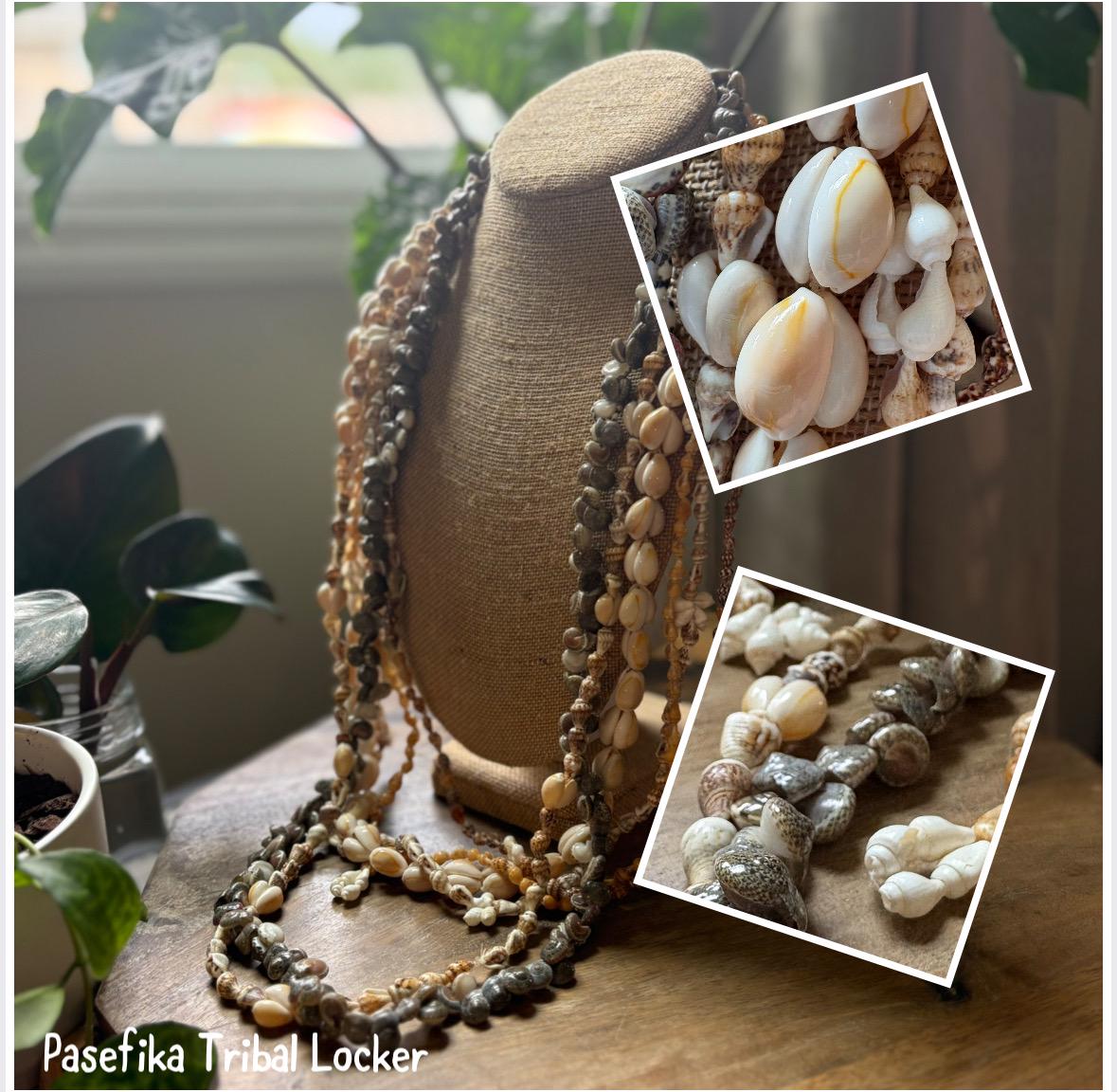Authentic Seashell Lei Set – Pacific Island Celebration Leis (Set of 6)