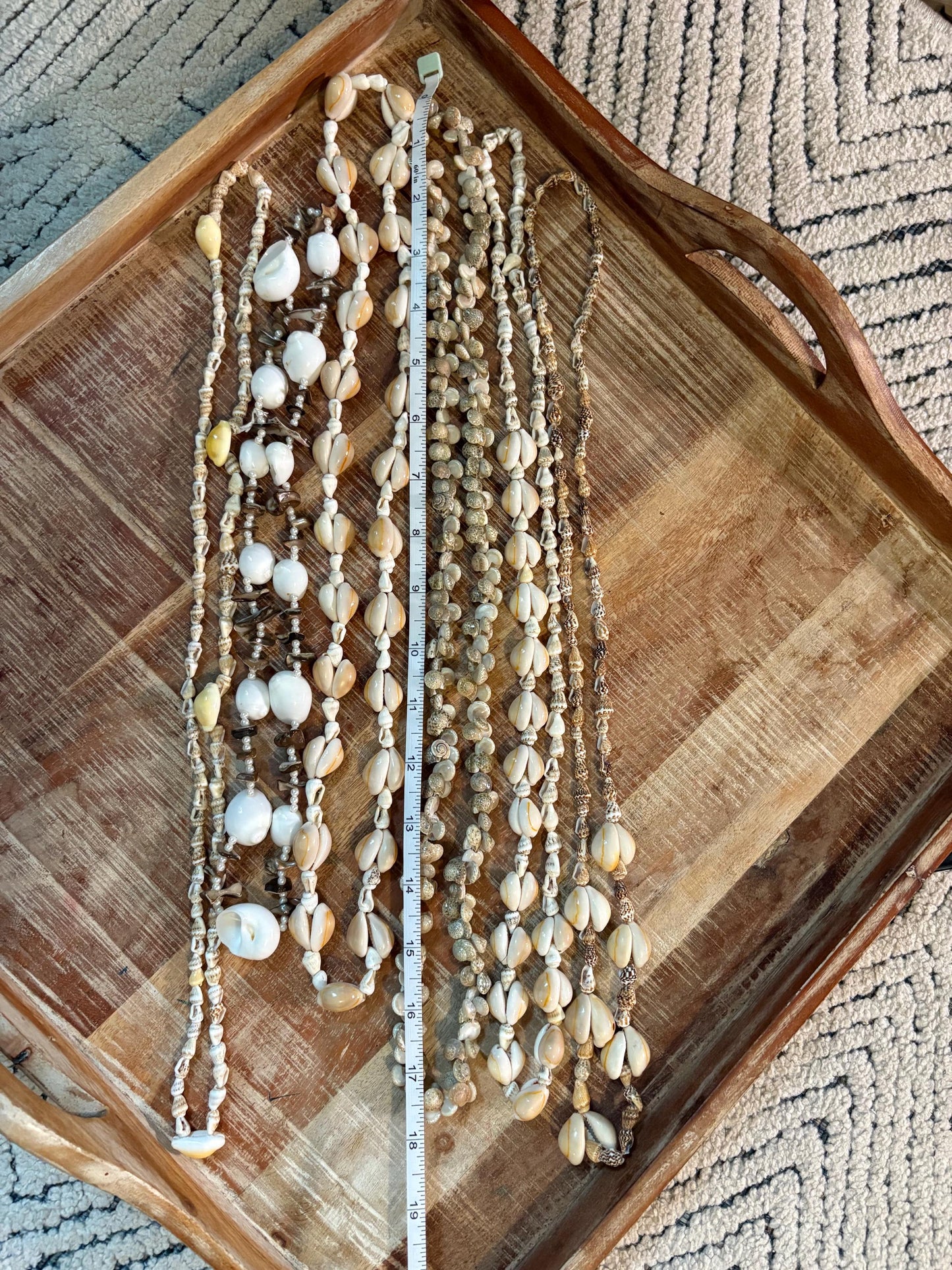 Seashell Lei Set: Pacific Ocean Shells, Wedding Celebration Leis