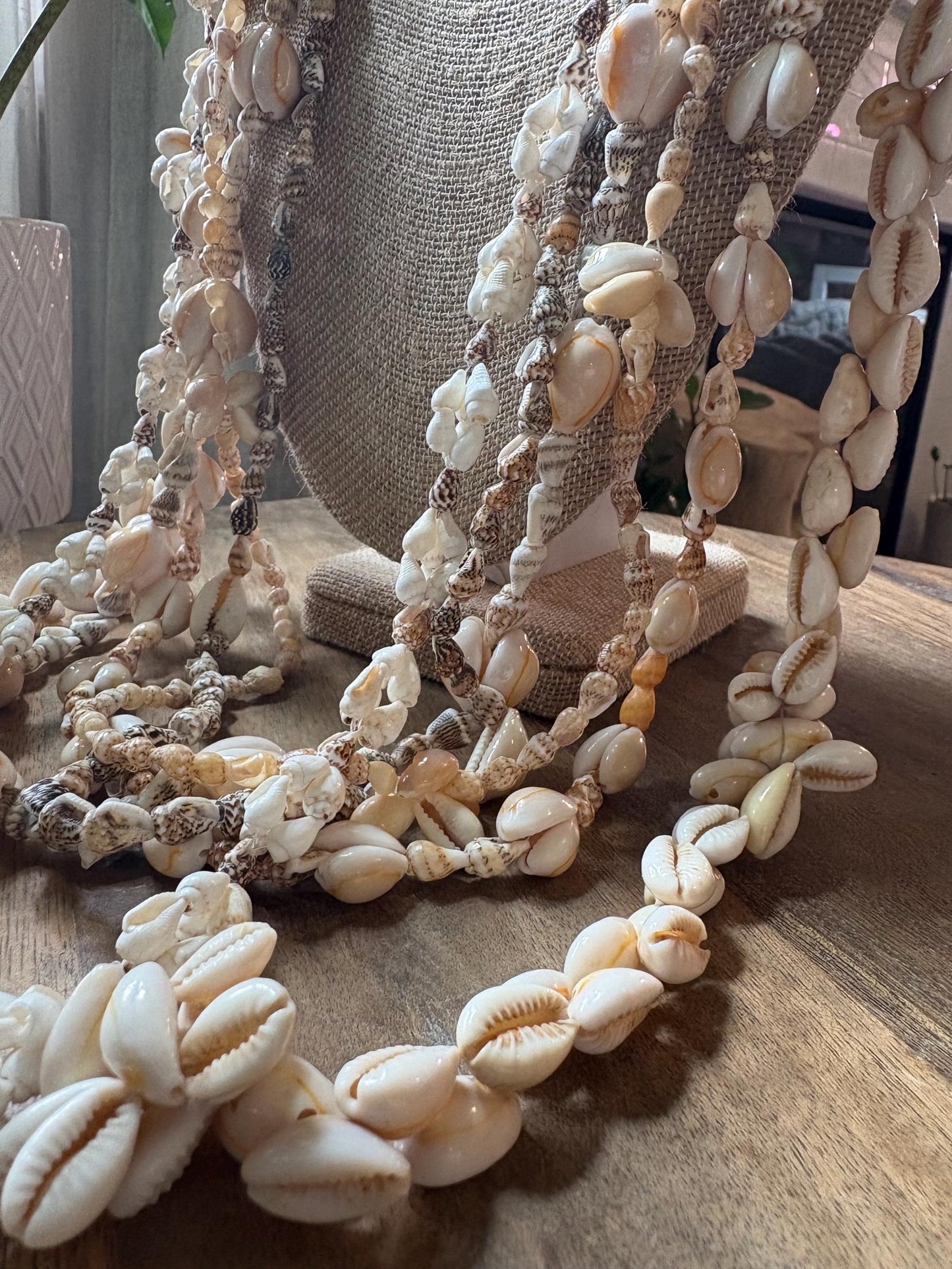 Seashell Lei Set: Authentic Hawaiian Celebration Leis, 6 Piece