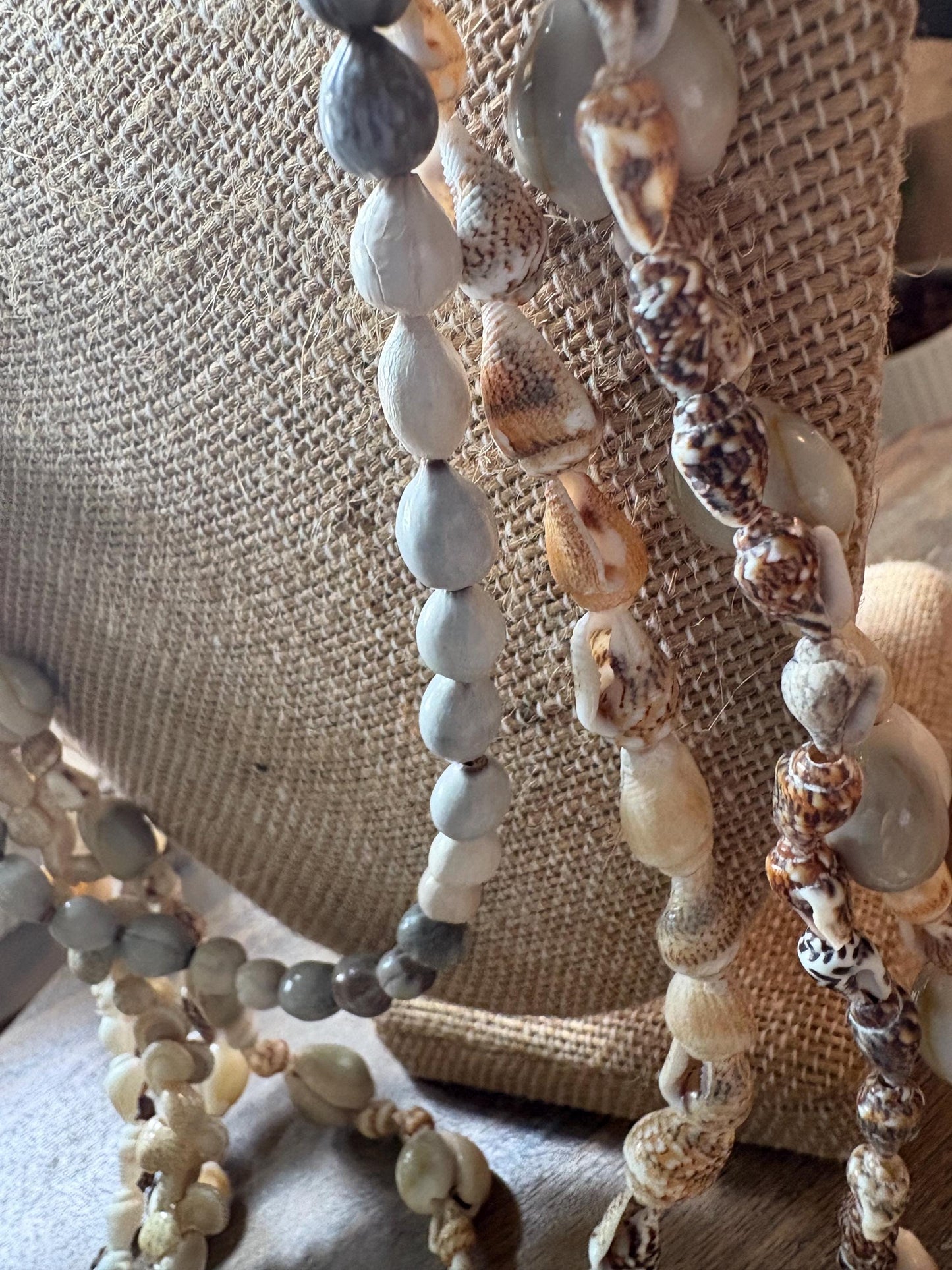 Seashell Lei Set: Authentic Hawaiian Celebration Leis, 40"-27"