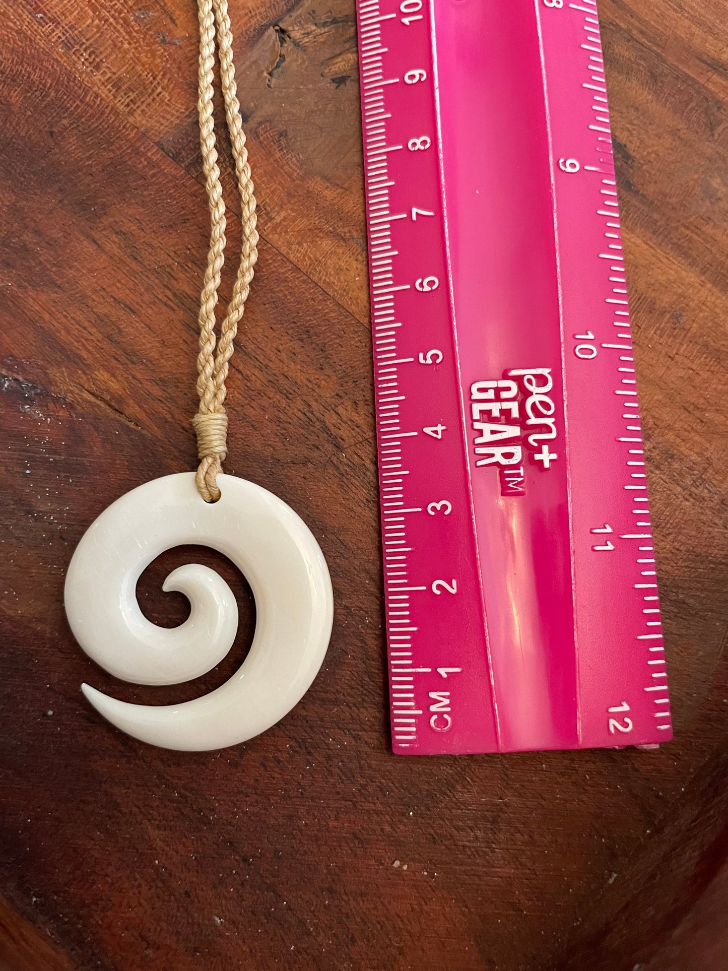 Hand Carved Buffalo Bone Koru Necklace – Māori New Zealand Fern Pendant
