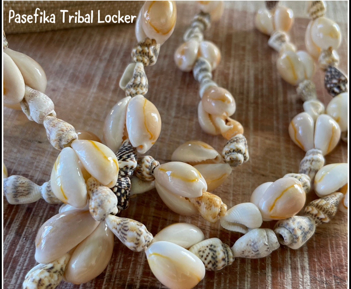 Cowrie Shell Lei Necklace Set – Traditional Hawaiian Jewelry