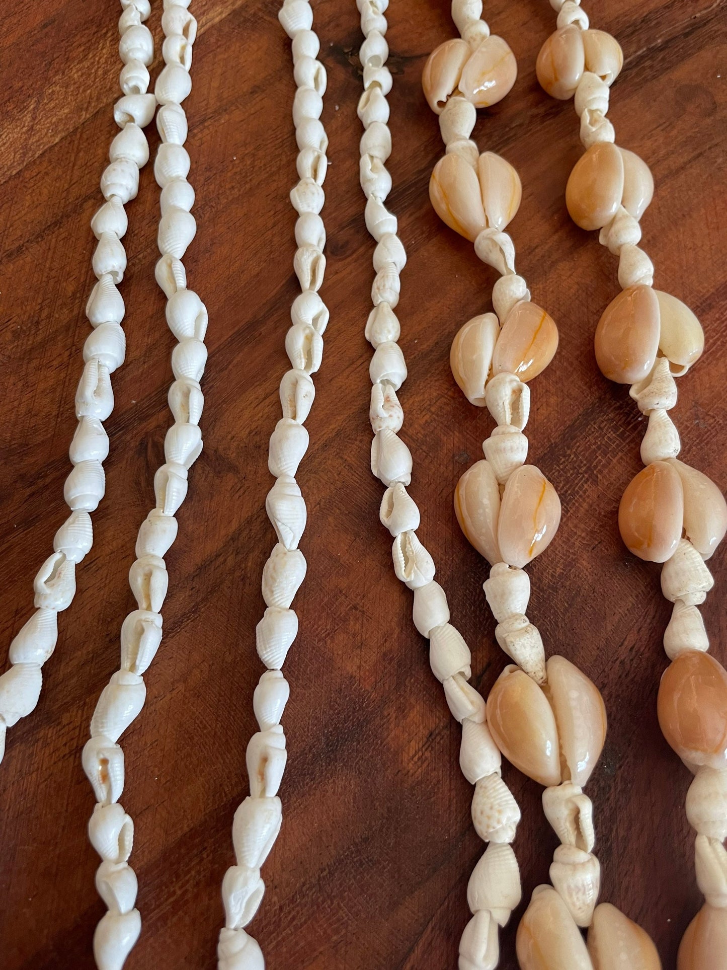 Cowrie & NASA Shell Necklace Leis Set – Traditional Hawaiian Jewelry