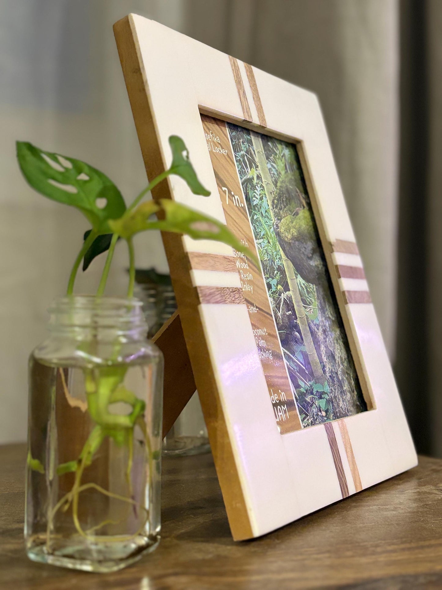 Polynesian Bone & Wood Inlay Picture Frame (5x7)