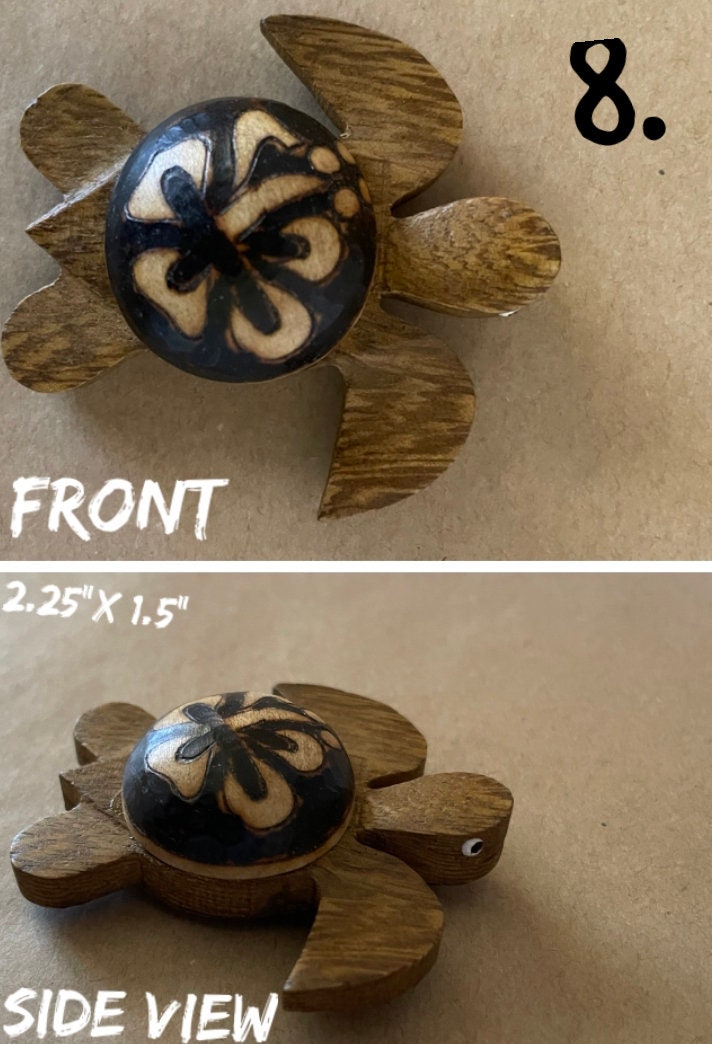 Beautiful Hand Made Floral Honu, Sea Turtle, Strong Magnets- Polynesian and Micronesian Style