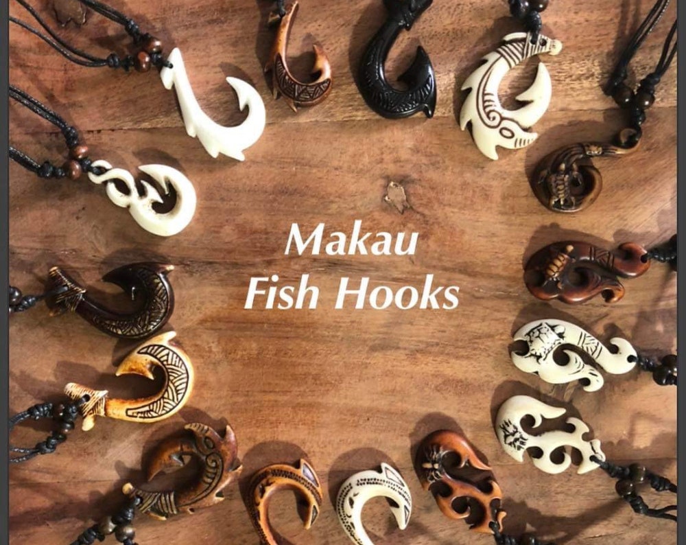 Maui Hooks - Hei Makau Adjustable Bone & Resin Necklaces